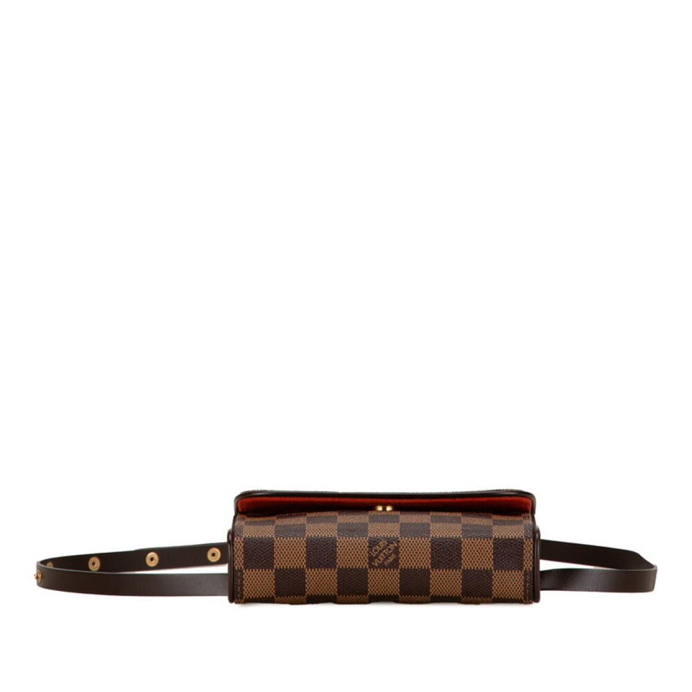 LOUIS VUITTON Brown Damier Leather Pochette Pouch - Picture 4 of 8